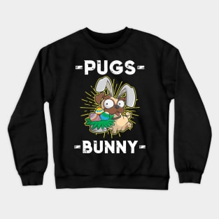 Dog Easter Egg Hunter Pugs Bunny T Shirt Gift for Girl & Boy Crewneck Sweatshirt